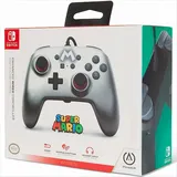 PowerA Nintendo Switch Controller silber ergonomisch Gaming Controller, Schwarz