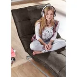W.Schillig Relaxliege daily dreams Polyester 95 x 91 x 170 cm Braun mit Kissen
