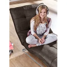 W.Schillig Relaxliege daily dreams Polyester 95 x 91 x 170 cm Braun mit Kissen