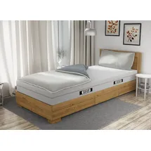 Bett1.de Soft Breeze Satin Silber/Anthrazit 135 x 200 cm + 40 x 80 cm