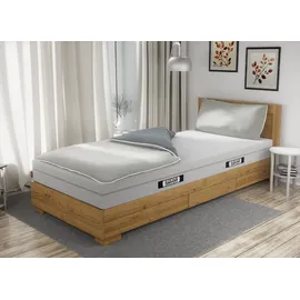 Bett1.de Soft Breeze Satin Silber/Anthrazit 135 x 200 cm + 40 x 80 cm