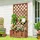 Outsunny Hochbeet Pflanzkasten mit Rankgitter 72,5 x 31,5 cm Tannenholz Beige