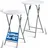 CASARIA Stehtisch Bartisch Ø 60 x 110 cm Weiß