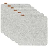 MIQIO Sitzkissen 40 x 40 cm grau 6-tlg.