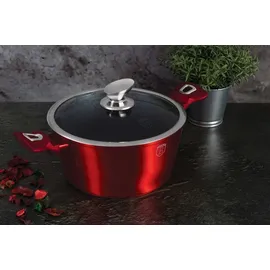 Berlinger Haus BH/1256N Metallic Line Burgundy Kasserolle in Rot mit Deckel Topf Durchmesser 20 cm