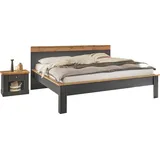 OTTO home Schlafzimmer-Set Westminster, Bett Liegefläche 180/200cm und 2 Nachtkommoden grau