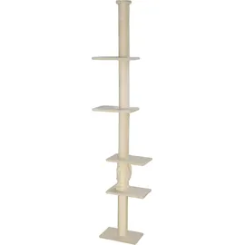 PawHut Kratzbaum Deckenhoch 225-275 cm Cremeweiß