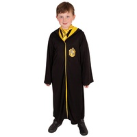 Rubie's – Klassisches Hufflepuffer-Kostüm – Harry Potter, Kinder, H-701676M, Größe M 7-10 Jahre, Schwarz/Gelb