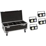 Eurolite 4x Audience Blinder 2x100W LED COB CW/WW + Case