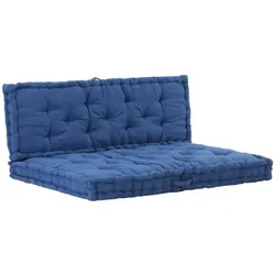 vidaXL Palettenauflagen 2 Stk. Baumwolle Hellblau