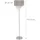 Relaxdays Stehlampe Organza Kristall 151,5 cm grau/silber