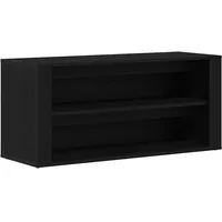 VidaXL Schuhbank Schwarze Eiche 100 x 35 x 45