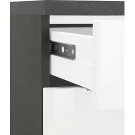 kochstation Küchenzeile 220 cm Weiß