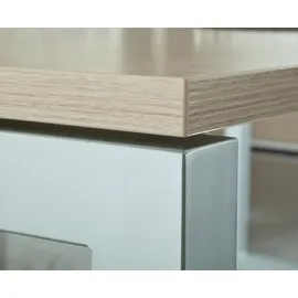 hjh OFFICE PRO Schreibtisch R-Serie Asteiche / Graphit