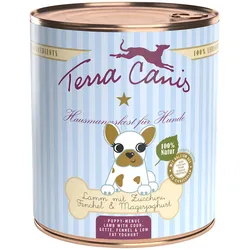 Terra Canis Welpenmenü 800g Hundenassfutter 6 x 800 Gramm Lamm mit Zucchini, Fenchel & Magerjoghurt