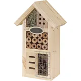 Dehner Natura Premium Insektenhotel Regina, Insektenhaus / Nistkasten für Bienen/Schmetterlinge/Käfer, ca. 16 x 27 x 9 cm, aus FSC-zertifiziertem Kiefernholz / Metall, natur