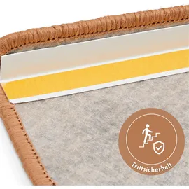 Andiamo Stufenmatte »Skagen, Made in Netherlands«, halbrund, 5 mm Höhe, meliert, selbstklebend, strapazierfähig, 15 Stück in einem Set beige