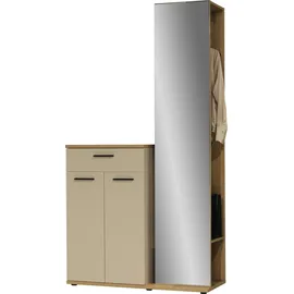 Bega Consult MALAGA Garderobenschrank 105 x 38 x 198 cm Cashmereweiß
