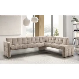 exxpo - sofa fashion Essbank EXXPO - SOFA FASHION "Barista, bequem und elegant, hohe Bodenfreiheit", beige, B:265cm H:83cm T:199cm, Sitzbänke, Essbank, Eckbank Barista bequem und elegant, hochwertige Detailverarbeitung
