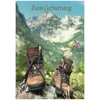 Komma3 Geburtstagskarte Wanderer 01-347 Bild Bild