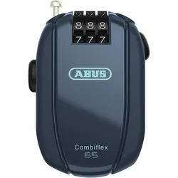 Aufrollkabelschloss ABUS "Combiflex StopOver 65" Gr. 65, schwarz (schwarz, blau), Sicherheitsschlösser, 65, L:65cm