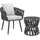Tectake Lugano Gartenstuhl 62,5 x 62,5 x 75 cm grau