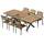 ALEOS. Gartengarnitur 6-tlg. Silber/Braun