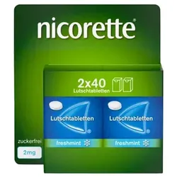 nicorette 2 mg Nikotinlutschtabletten freshmint für Raucher zum Aufhören