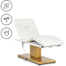 Physa Elektrische Kosmetikliege 3 Motoren 300 W 190 x 65 x 60 - 73 cm - 150 kg weiß/golden