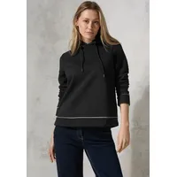 Cecil Damen B303039 Sweatshirt W. Hoody, Schwarz, S EU