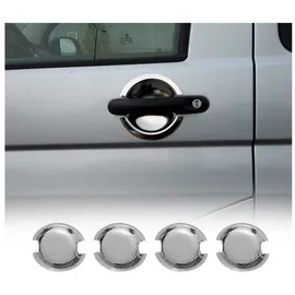 Omac Zierleisten-Aufkleber Türgriffschalen Türgriffmulden für VW Caravelle T5 2003-2015 Chrom 4x, (4tlg), Langlebig,Einfache Reinigung,Einfache Installation,Rostbeständig silberfarben