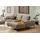 W.Schillig Ecksofa run, Designsofa mit tollem Sitzkomfort, L-Form, mit Holzsockel, Füße in Bronze pulverbeschichtet, Breite 299 cm beige