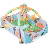 Moni Moni, Krabbeldecke + Spielbogen, Spielcenter 2 in 1 Oase JL628-1B