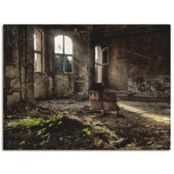 Artland Wandbild »Lost Place - für immer«, Gegenstandslos, (1 St.), als Leinwandbild, Poster in verschied. Größen Artland Farbe Bild(er): braun
