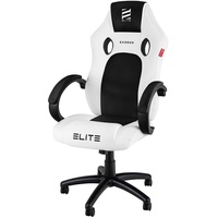 Elite Gaming-Stuhl EXODUS, Memory-Schaum, extra hohe Rückenlehne, Wippmechanik, Armpolster, MG100 (Weiß/Schwarz)