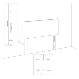 vidaXL Kopfteile 2 Stk. Dunkelgrau 100x5x78/88 cm Stoff