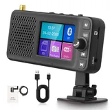 Hodozzy DAB/DAB+ Radio mit Bluetooth Tragbarer Lautsprecher, 2,4-Zoll-Farbdisplay Wiederaufladbares Digitalradio für Auto FM UKW Radio mit Typ-C-Aufladung für die Wiedergabe Unterstützt SD-Karte/AUX