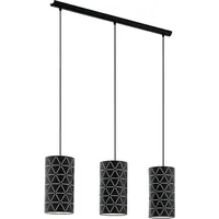 EGLO Ramon 3-flg. 86 cm zylinderförmig schwarz
