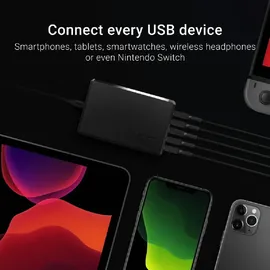 Green Cell Charger 52W 5-Port USB3.0 Schwarz Tablets & Smartphones Smartphone Zubehör