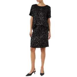 Comma, Blusenshirt mit Pailletten Schwarz 38