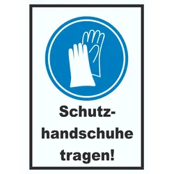 Schutzhandschuhe tragen Schild  A3 (297x420mm)