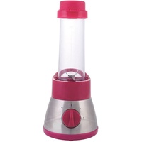 JUNG Standmixer Mix&Go pink, Edelstahl Smoothie Maker, Standmixer, Smoothiemaker, 400,00 W, Smoothiemixer, Mixer, inkl. 2 Trinkflaschen, Fitness Shaker, Smoothie rosa