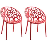 CLP Gartenstuhl Hope Sessel 59 x 59 x 80 cm rot 2 St.