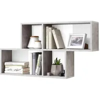 FMD Wandregal Nora 100 x 53 x 19,5 cm Grau