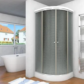 SeniorBad AcquaVapore Duschkabine Fertigdusche Dusche Komplettkabine D10-03M1-EC 80x80 cm mit 2K Scheiben Versiegelung