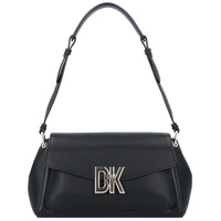 DKNY Downtown Schultertasche Leder 28 cm blk-gold