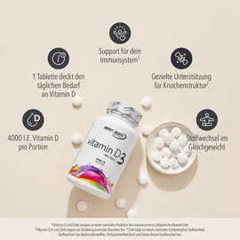 Best Body Nutrition Vitamin D3 4000 I.Е. Tabletten 80 St.