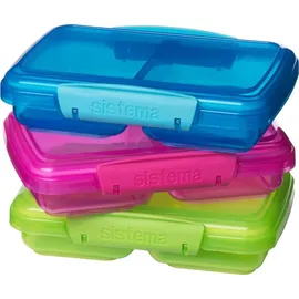 Sistema KLIP IT Split Frischhaltedosen transparent 0,35 l 3-teiliges Set