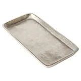 Boltze Deko-Tablett B 29 cm VENDI, 29 x 14,5 cm - Silbergrau - Aluminium