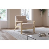 sit&more Sessel »Billund«, Armlehnen aus Buchenholz in natur, verschiedene Bezüge und Farben beige